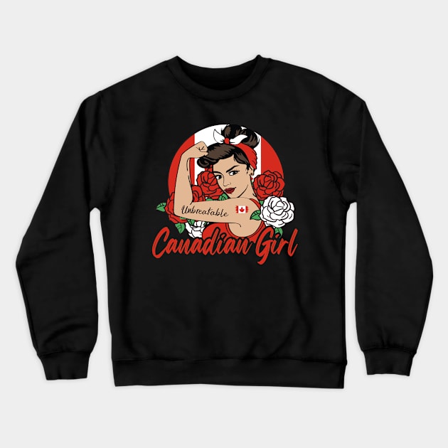 Canadian Girl Crewneck Sweatshirt by JayD World